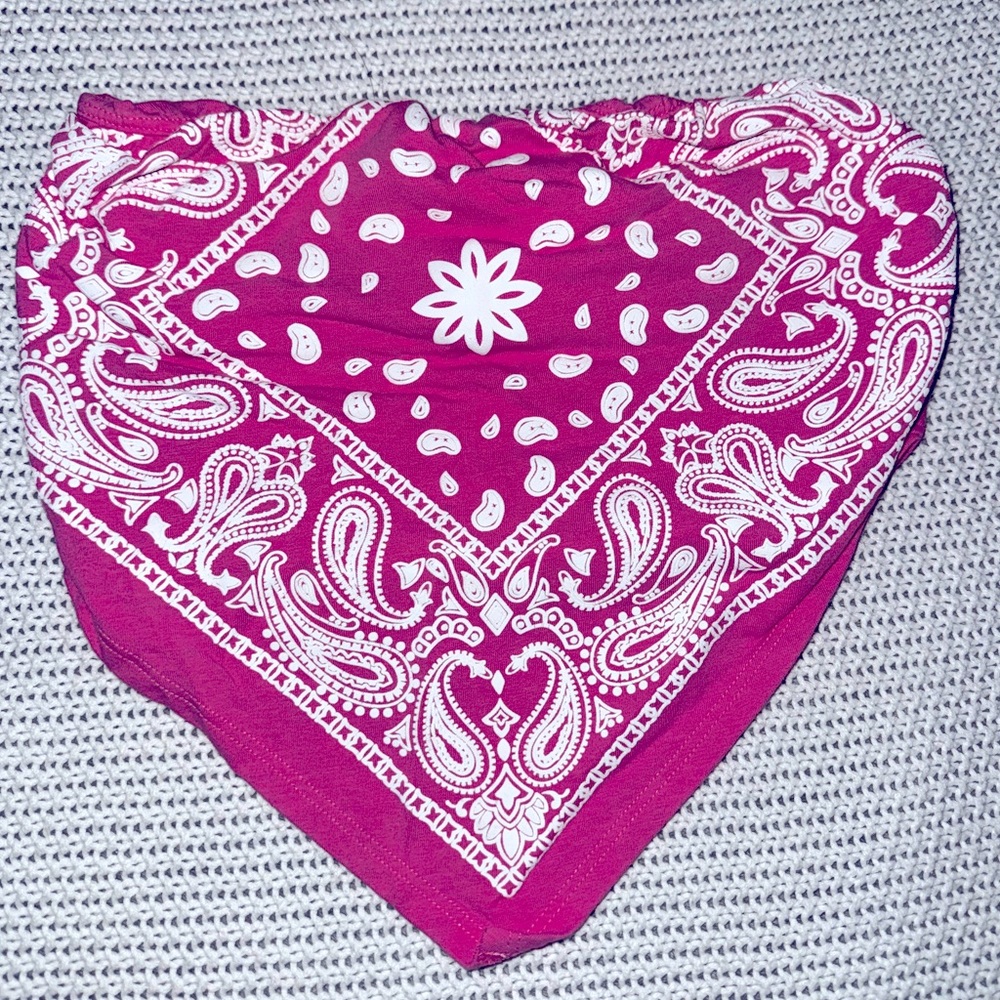 Hot pink bandanna tube top